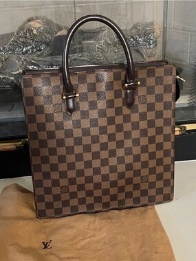 100% AUTHENTIC Vintage Louis Vuitton Damier Ebene Canvas Venice Sac Plat PM Bag